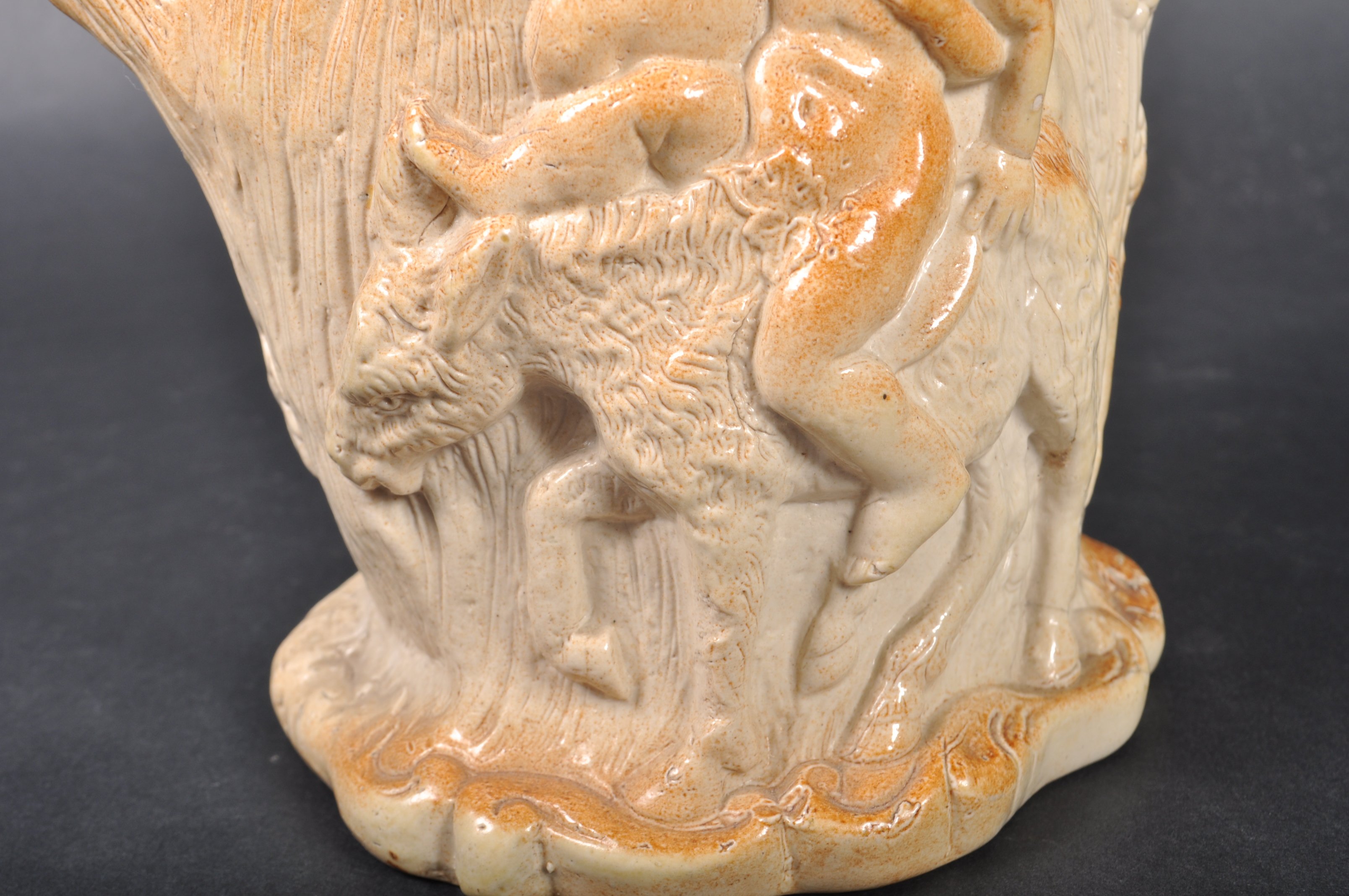 19TH CENTURY BRAMPTON SALT GLAZED SATYR JUG - Image 7 of 9