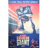 THE IRON GIANT (1999) - SIGNED ONE SHEET POSTER 'IT CAME FROM OUTER SPACE'