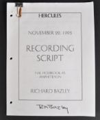 HERCULES (1997) - ORIGINAL PRODUCTION USED RECORDING SCRIPT