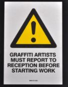 BANKSY - GRAFFITI ARTISTS - MUST REPORT STICKER