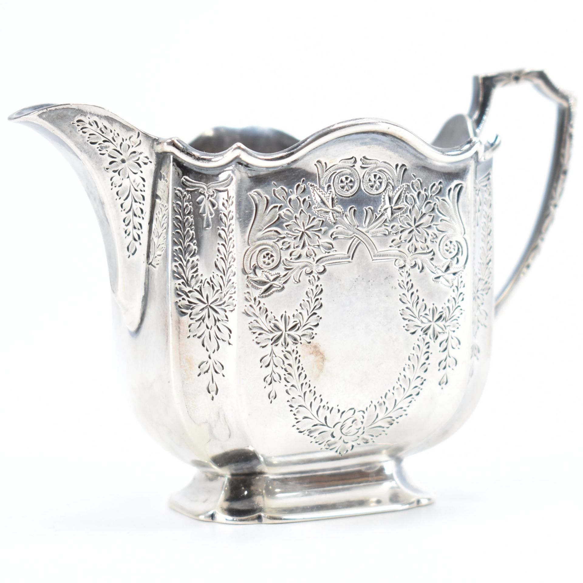 EDWARDIAN ATKIN BROTHERS SILVER CREAMER JUG