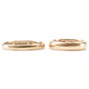2 HALLMARKED 9CT GOLD BAND RINGS