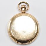 14CT GOLD PLATED FULL HUNTER WALTHAM POCKET WATCH