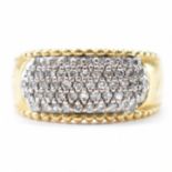 HALLMARKED 18CT GOLD & DIAMOND BAND RING