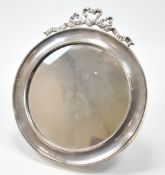 EDWARDIAN SILVER FRONTED EASEL BACK MIRROR