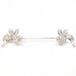 18CT GOLD & DIAMOND JABOT PIN BROOCH