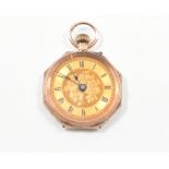 HALLMARKED EDWARDIAN 9CT GOLD FOB WATCH