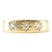 18CT GOLD & DIAMOND BAND RING