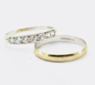 TWO 9CT GOLD RINGS