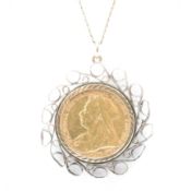 VICTORIAN GOLD SOVEREIGN CHAIN NECKLACE