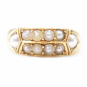 VICTORIAN HALLMARKED 18CT GOLD & PEARL RING