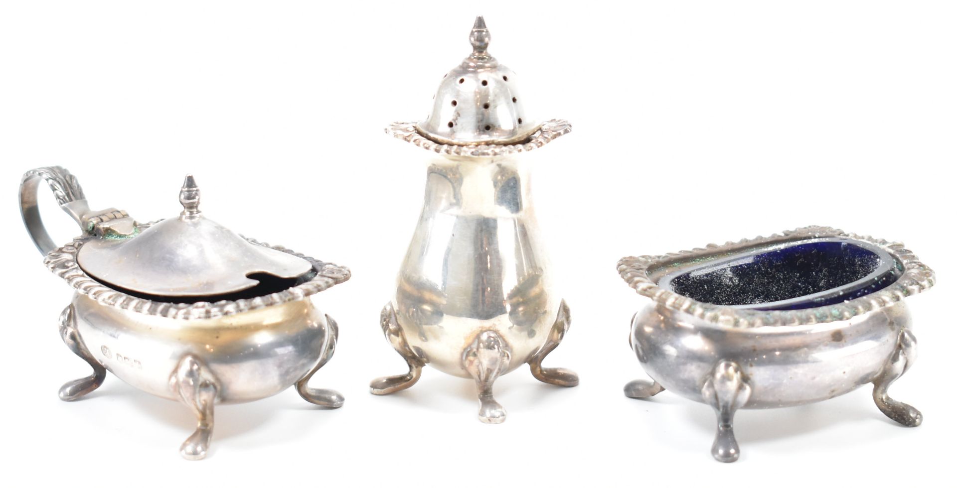 VINTAGE SILVER HALLMARKED CRUET SET