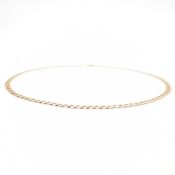 HALLMARKED 9CT GOLD FLAT CURB LINK NECKLACE