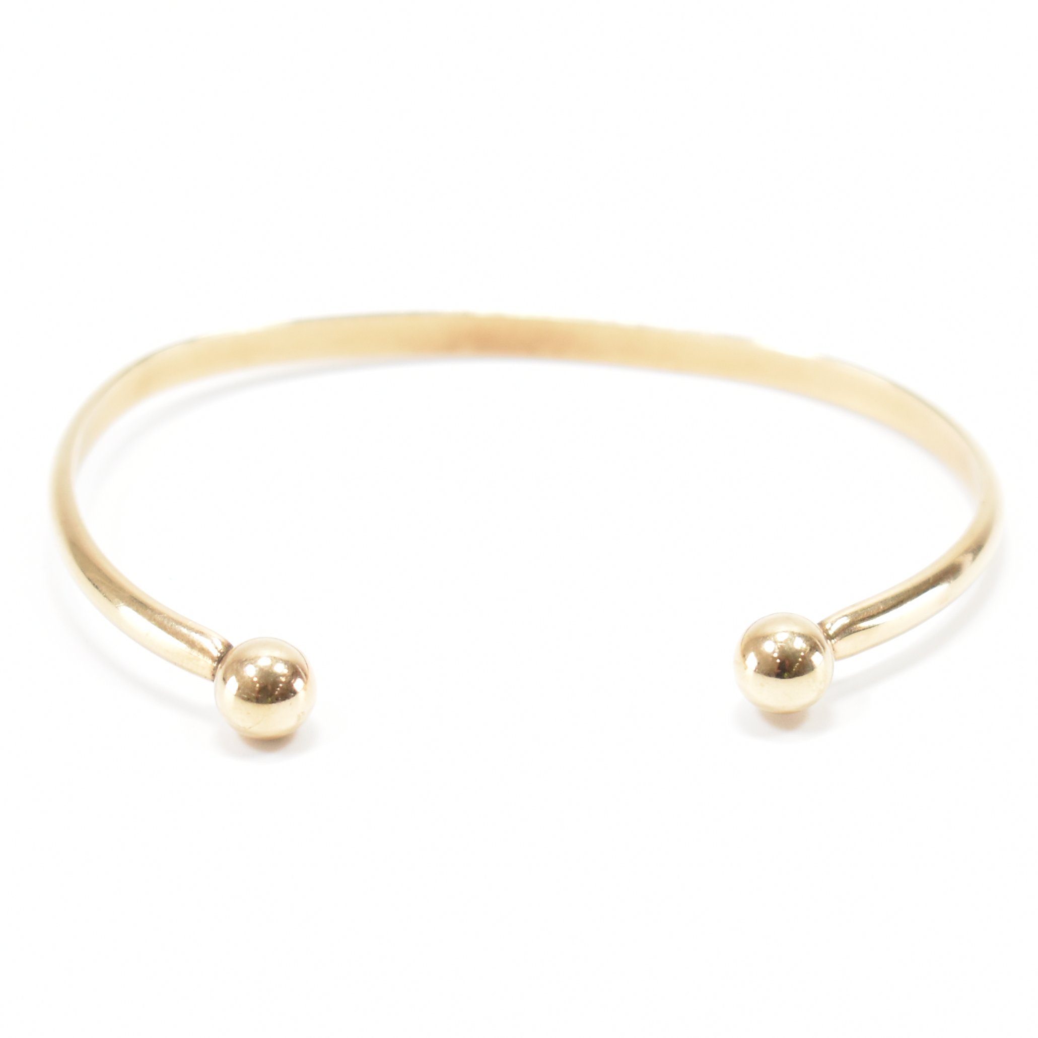 HALLMARKED 9CT GOLD TORQUE BANGLE BRACELET