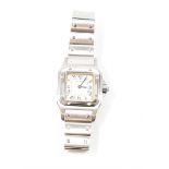 CARTIER SANTOS LADIES STAINLESS STEEL WATCH