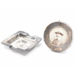 VINTAGE SILVER ASHTRAY & SILVER PHOTO FRAME