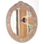 900 SILVER REPOUSSE FRAMED WALL MIRROR
