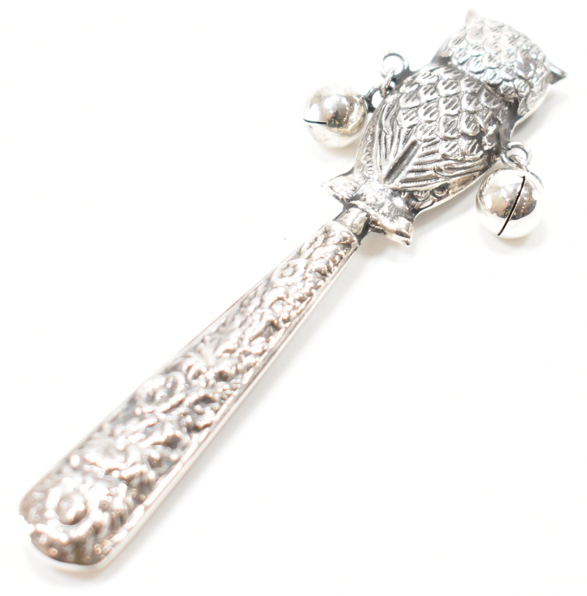 SILVER OWL BABY RATTLE - Image 4 of 4