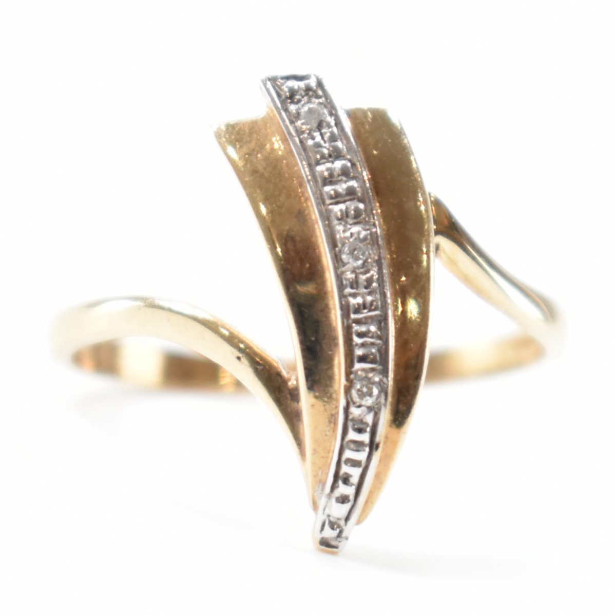 HALLMARKED 9CT GOLD & DIAMOND RING