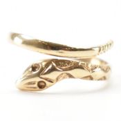 HALLMARKED 9CT GOLD SNAKE RING