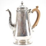 VICTORIAN SILVER COFFEE POT BY MARTIN HALL & CO