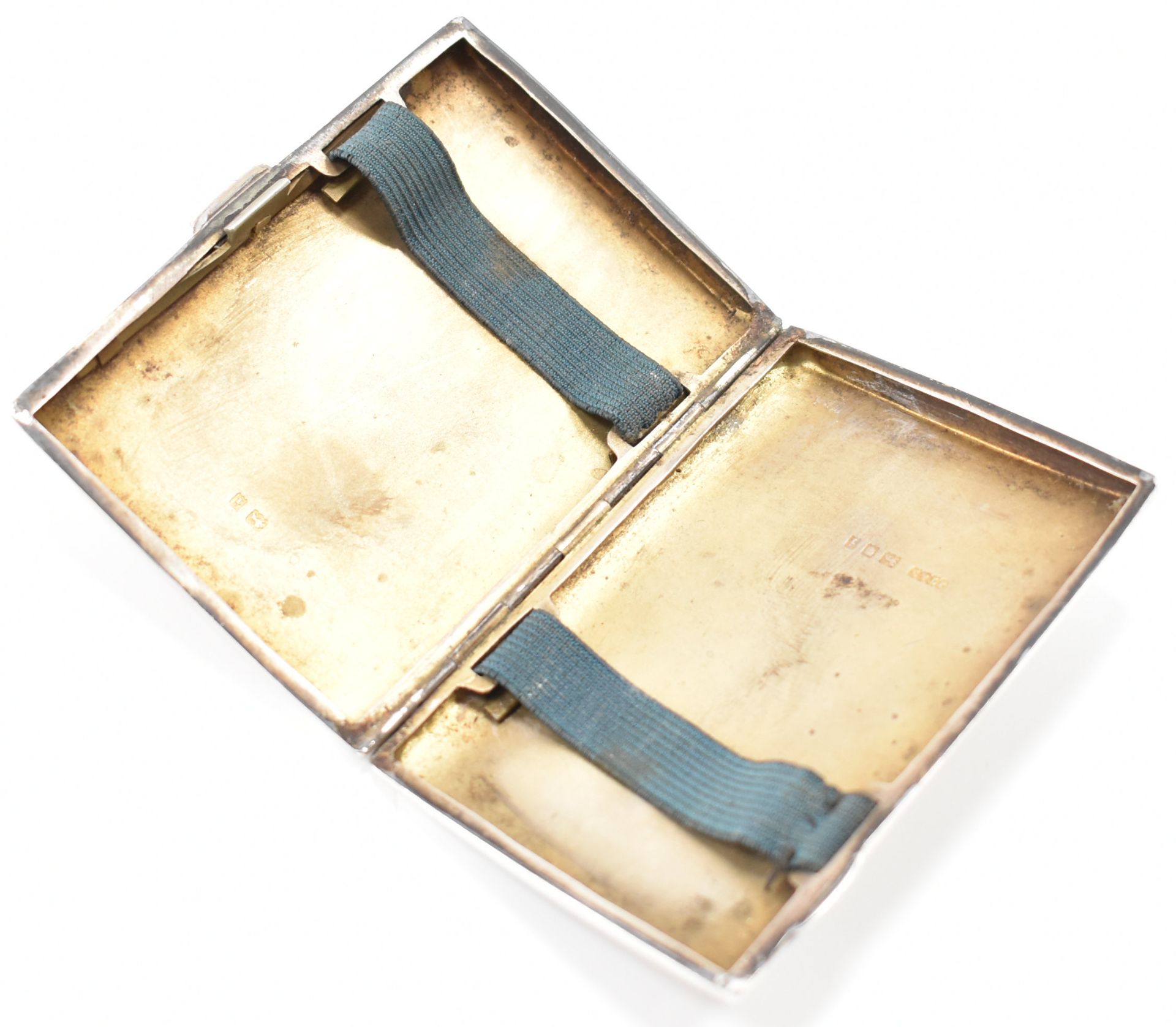 EDWARDIAN SILVER HALLMARKED ENAMELLED CIGARETTE CASE - Image 4 of 6