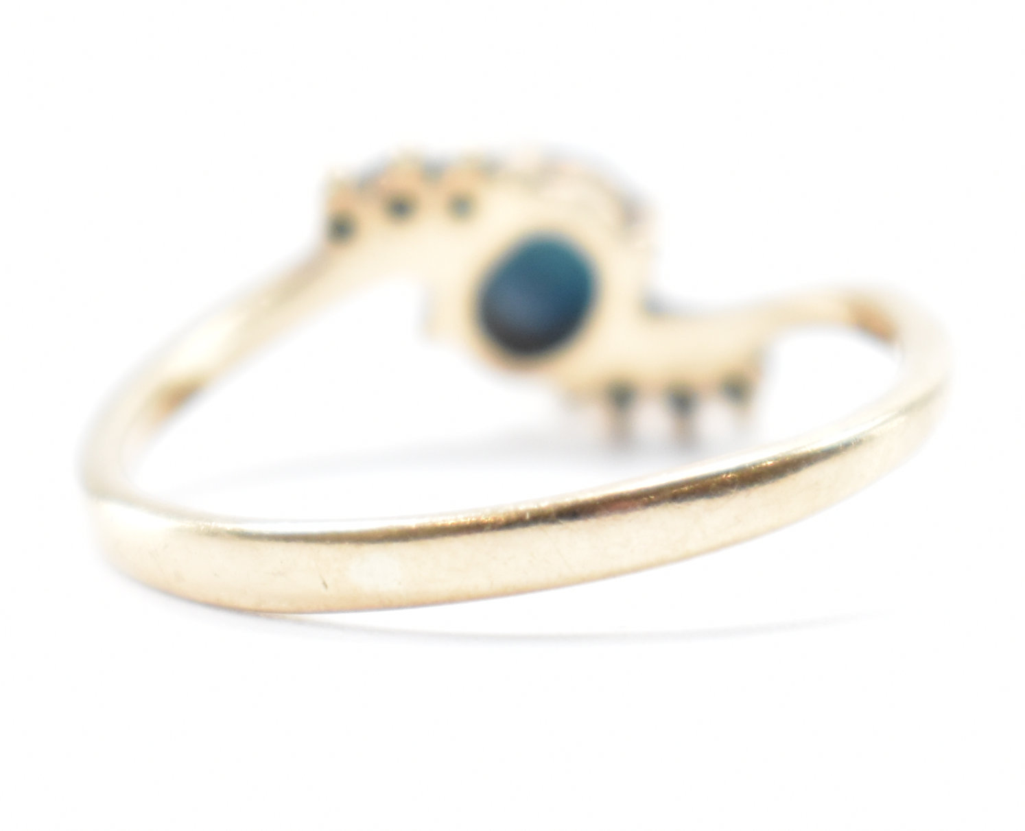 HALLMARKED 9CT GOLD SAPPHIRE & DIAMOND RING - Image 4 of 8