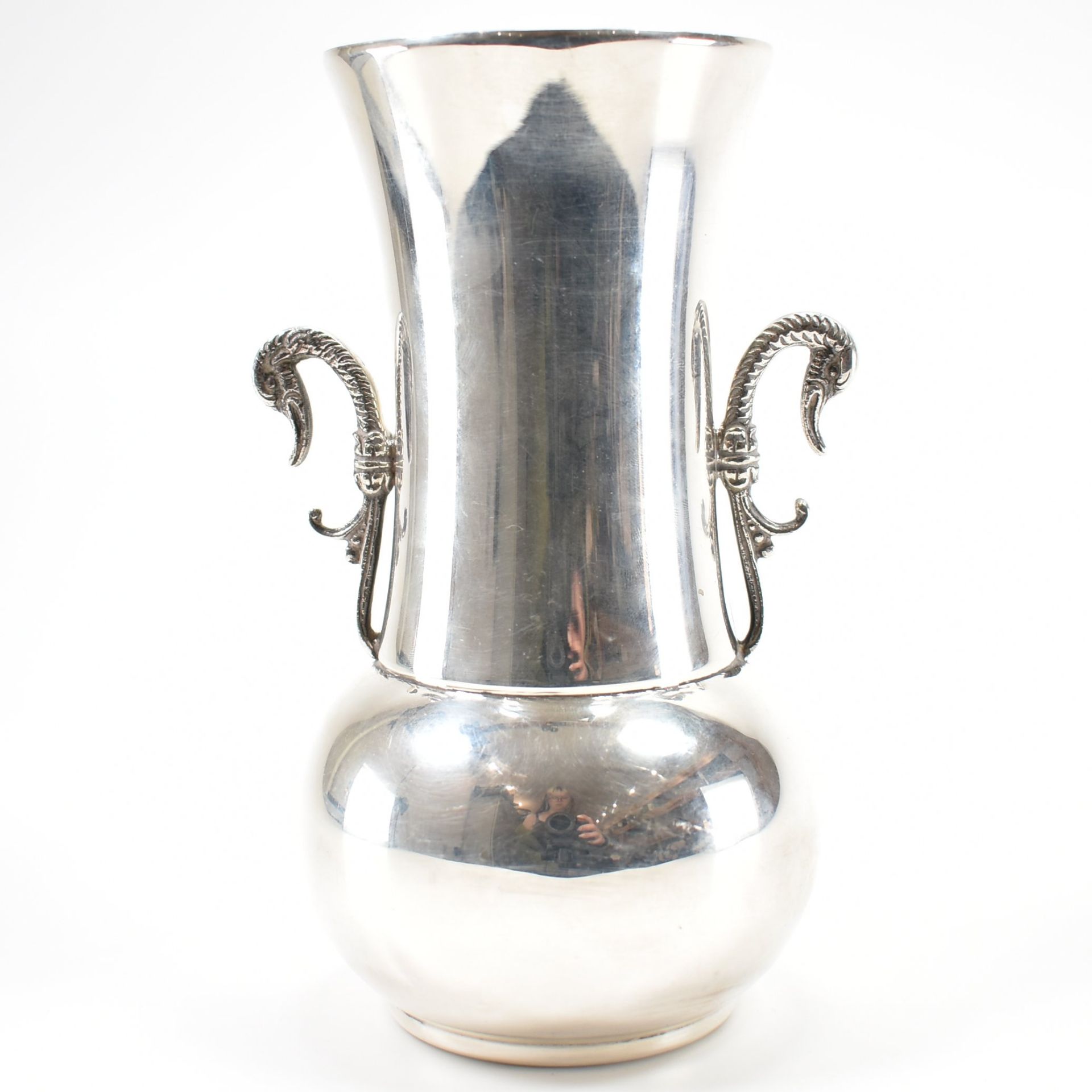 ITALIAN 800 SILVER SWAN VASE