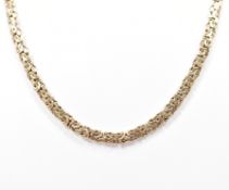 HALLMARKED 9CT GOLD BYZANTINE CHAIN NECKLACE