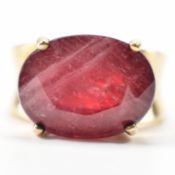 HALLMARKED 9CT GOLD & RUBY RING