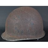 WWII SECOND WORLD WAR US M1 HELMET - NORMANDY RELIC