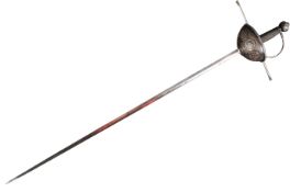 17TH CENTURY SPANISH CUP-HILT RAPIER SWORD