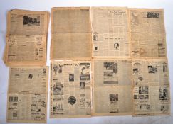 WWII NEWSPAPERS - LARGE COLLECTION OF ORIGINAL PERIOD HEADLINES