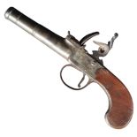 19TH CENTURY VICTORIAN FLINTLOCK POCKET PISTOL