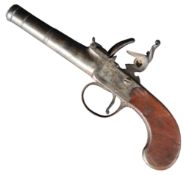 19TH CENTURY VICTORIAN FLINTLOCK POCKET PISTOL