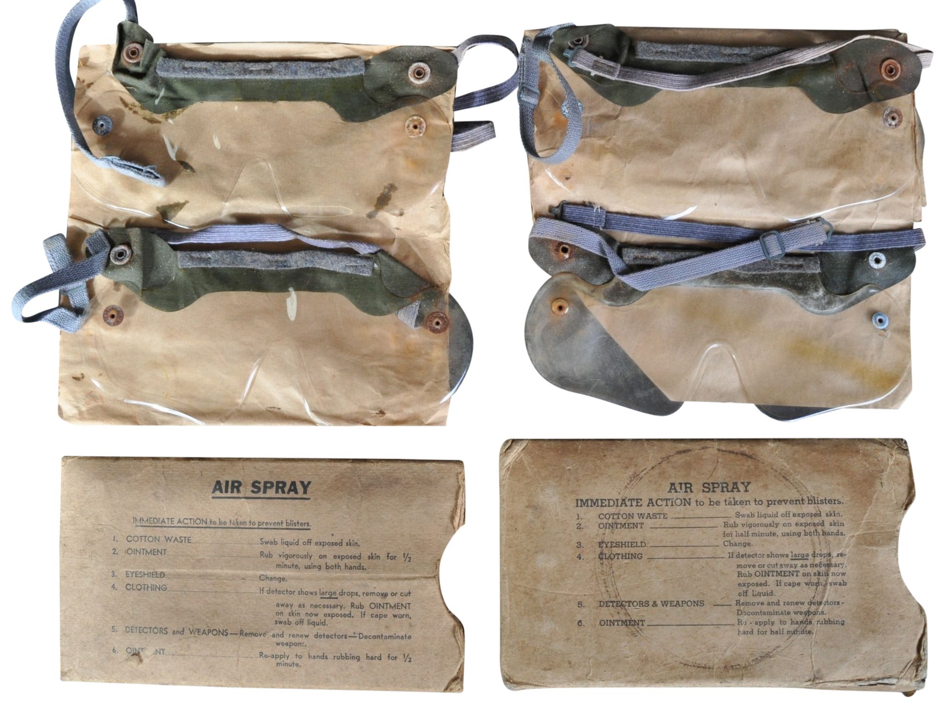 WWII SECOND WORLD WAR BRITISH M1 ANTI GAS EYE SHIELDS