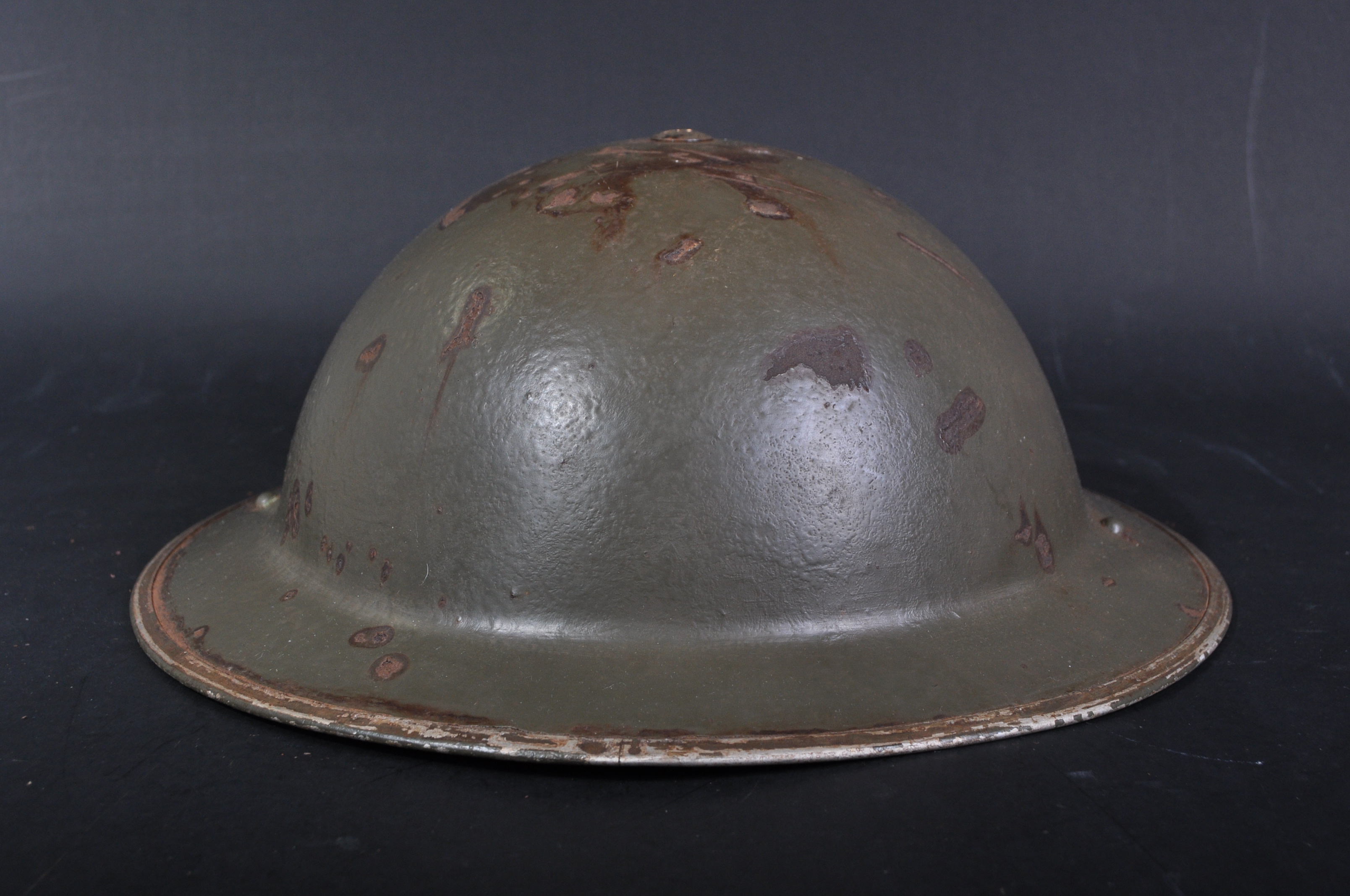 WWII SECOND WORLD WAR BRITISH STEEL BRODIE HELMET - Image 3 of 6