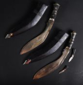 TWO VINTAGE 20TH CENTURY GURKHA REGIMENT KUKRI KNIFE