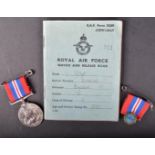 WWII SECOND WORLD WAR WAAF MEDALS & SERVICE BOOK