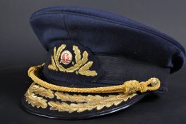 VINTAGE EAST GERMAN VOLKSMARINE NAVY ADMIRALS PEAKED CAP
