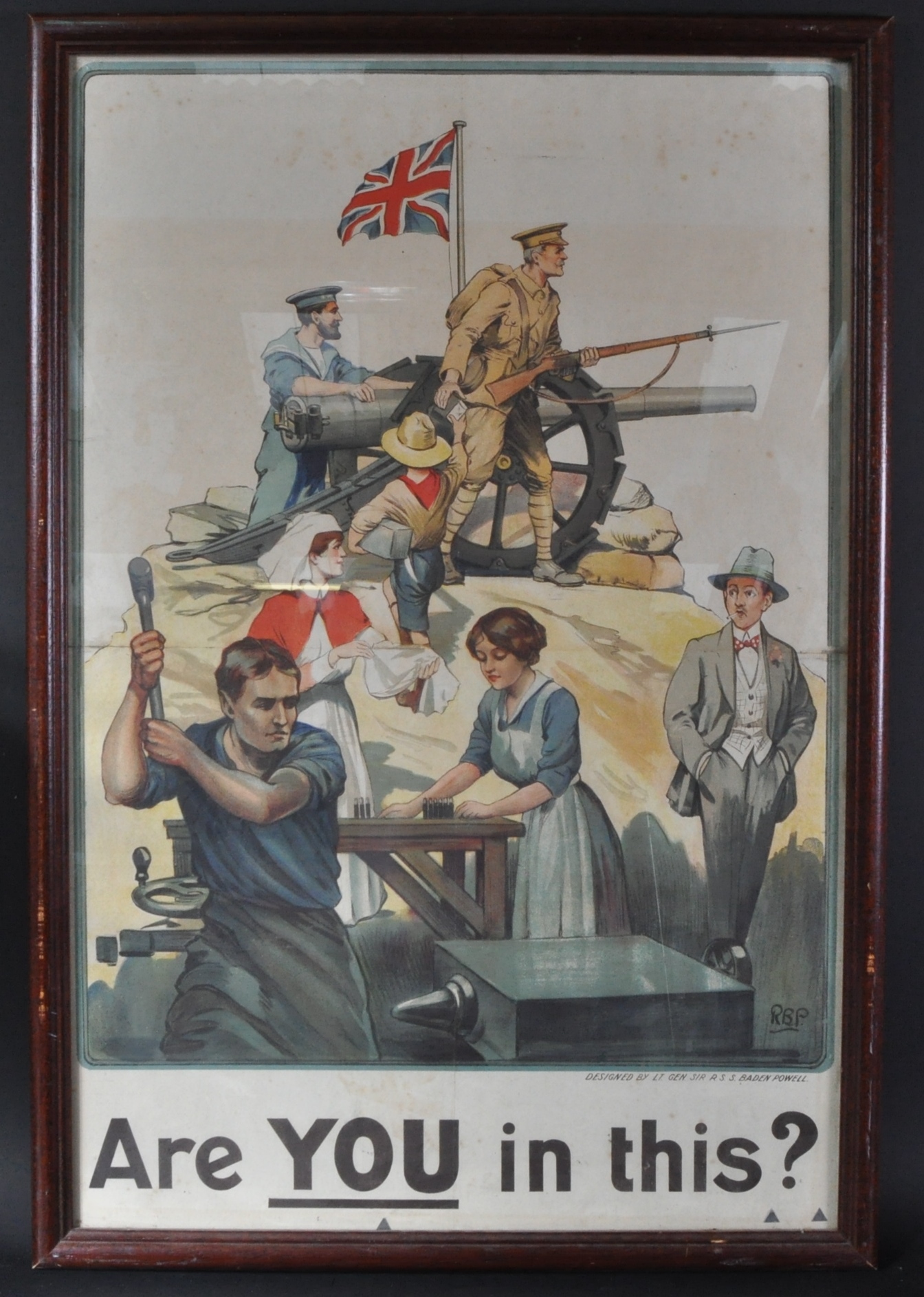 ORIGINAL WWI FIRST WORLD WAR PROPAGANDA POSTER