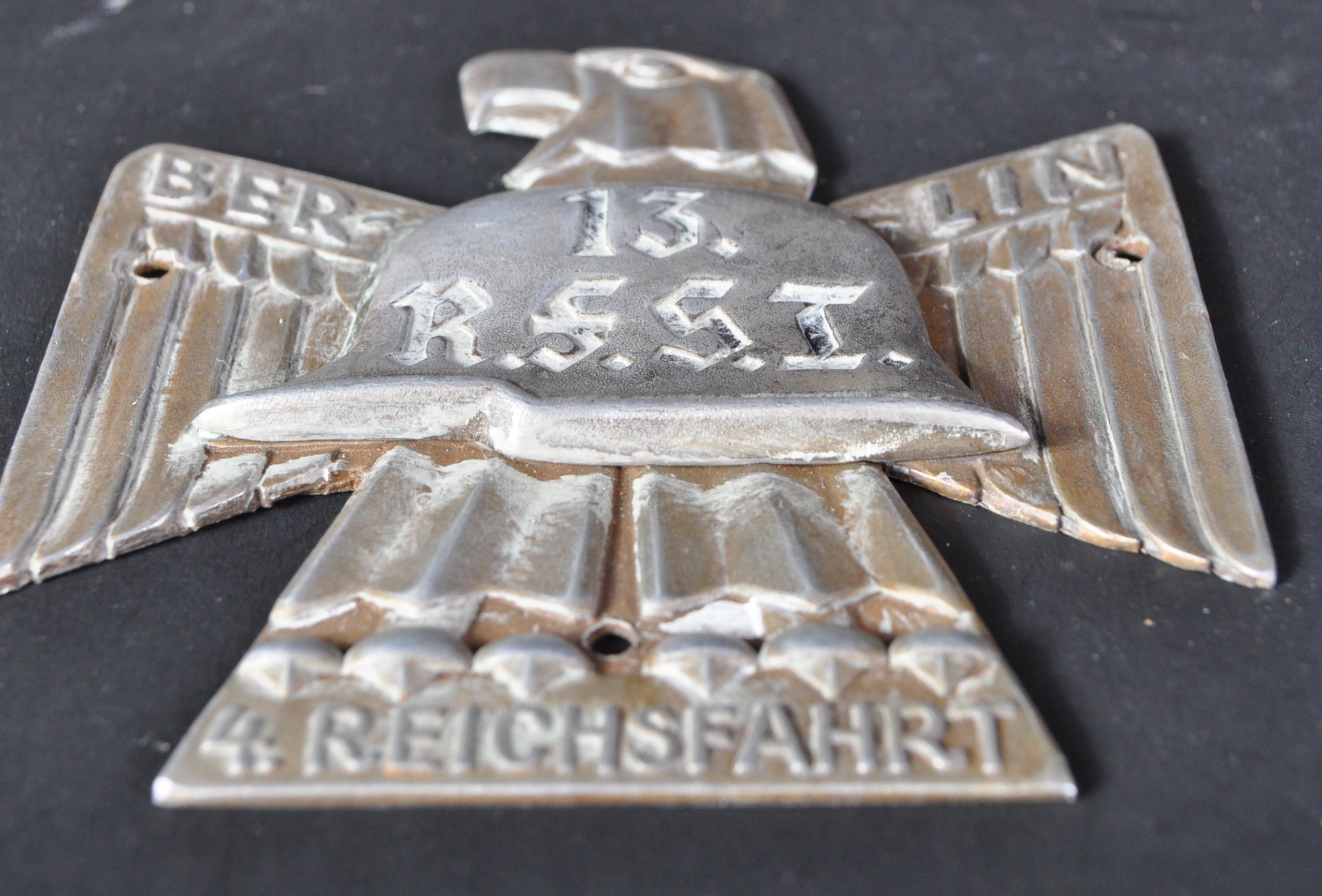 PRE WWII SECOND WORLD WAR GERMAN THIRD REICH 13 R.F.S.I BADGE - Image 2 of 3