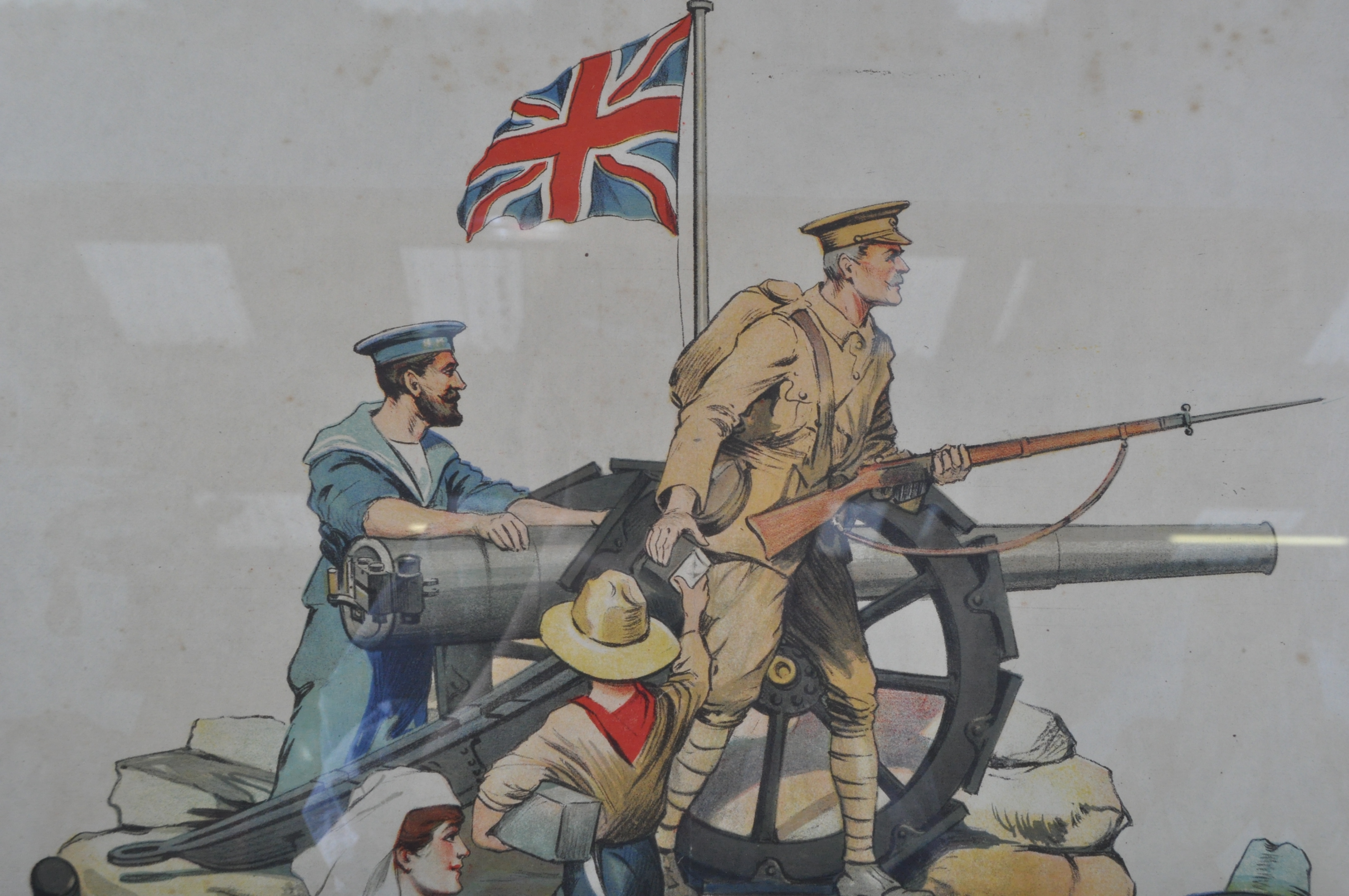 ORIGINAL WWI FIRST WORLD WAR PROPAGANDA POSTER - Image 2 of 6