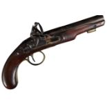 19TH CENTURY FLINTLOCK PISTOL BY H. NEW