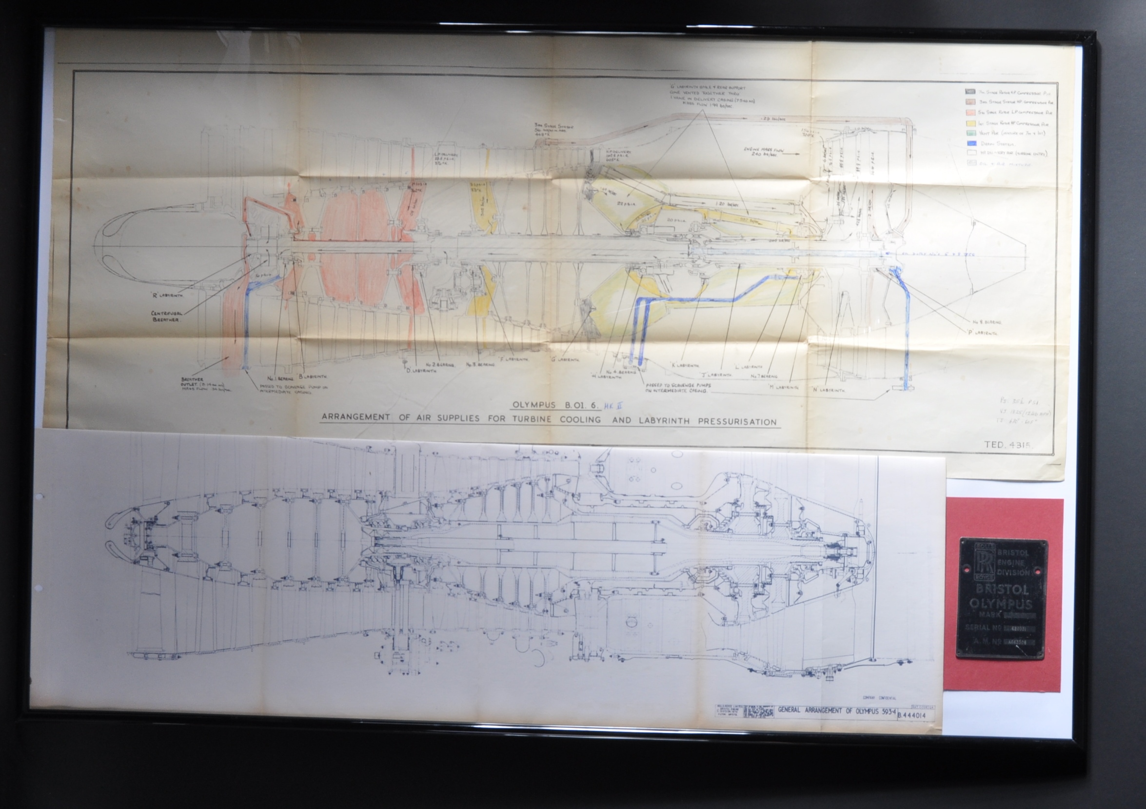 AEROPLANES / PLANES - VULCAN BOMBER BRISTOL OLYMPUS ENNGINE PLATE - Image 2 of 4