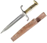 WWI TRENCH FIGHTING KNIFE FASHIONED FROM A FRENCH BAYONET