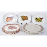 ASSORTMENT OF VINTAGE ENGLISH IRONSTONE POTTERY PLATES & MORE