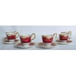 1930S BONE CHINA STAFFORDSHIRE TEA SERVICE - TEACUPS & SAUCERS