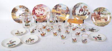 COLLECTION OF VINTAGE NORMAN THELWELL GLASS & CHINA