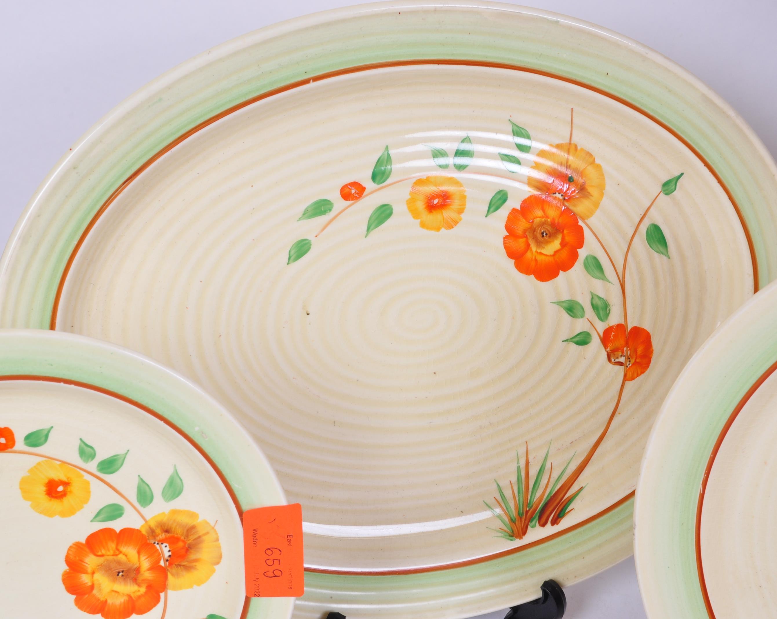 COLLECTION OF THREE ART DECO CLARICE CLIFF COROLLA PLATES - Image 4 of 5